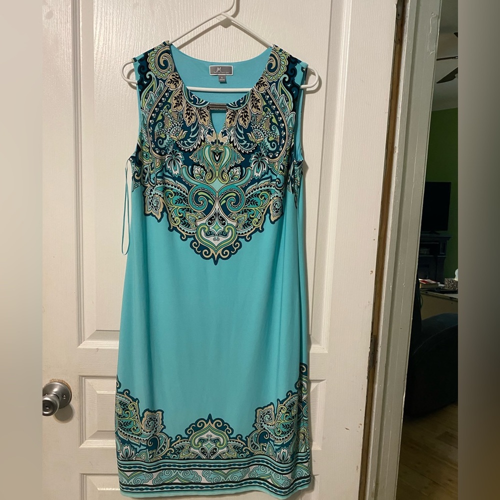 Teal blue JM collection dress size Small
